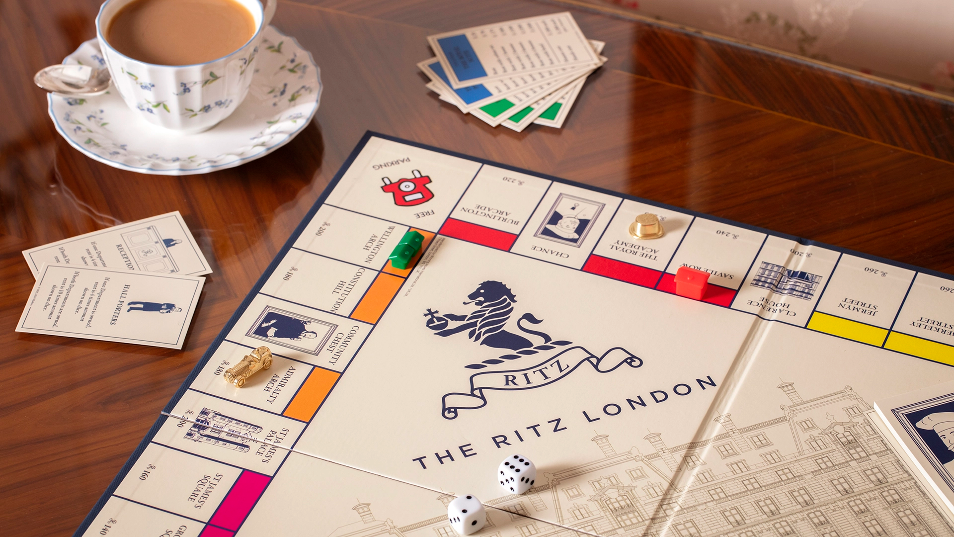 The Ritz London × Monopoly: Hotel Edition official collaboration image