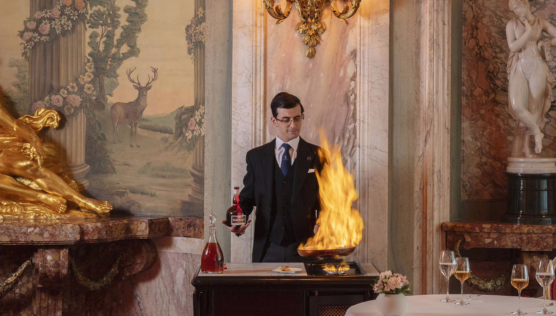 Crepes Suzette in the Two Michelin-starred Ritz Restaurant