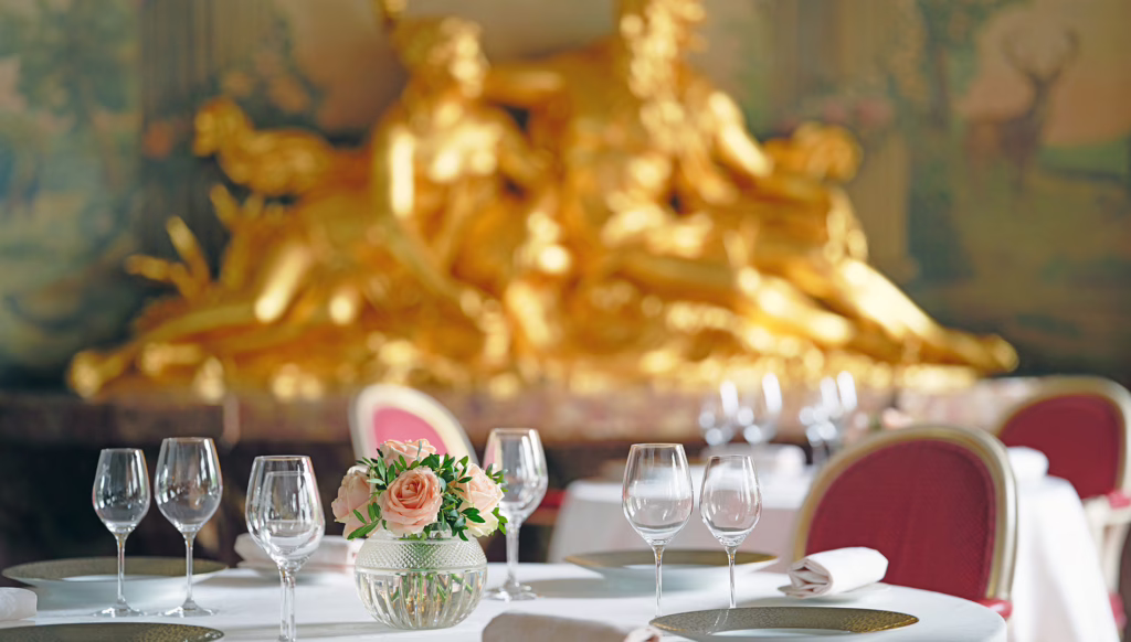 Table set up in the Two Michelin Stars Ritz Restaurant