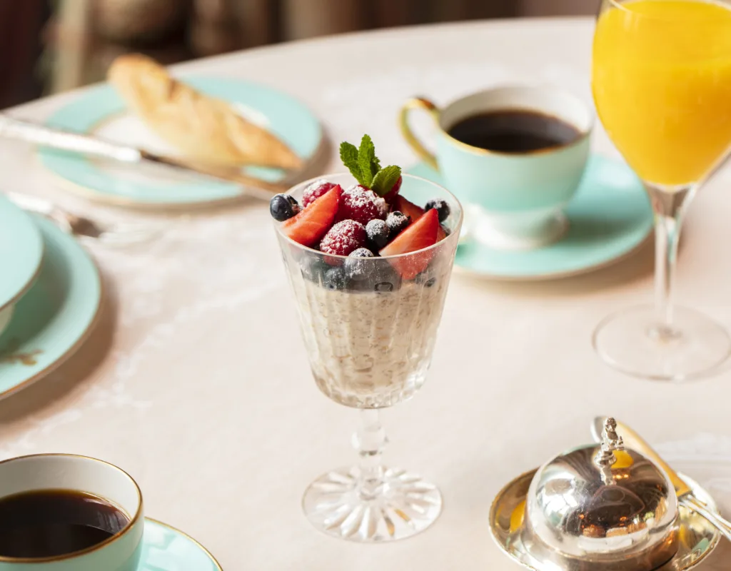 Fruit for breakfast at The Ritz Restaurant