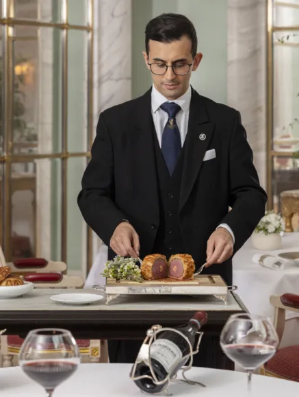 Beef Wellington at The Ritz Restaurant