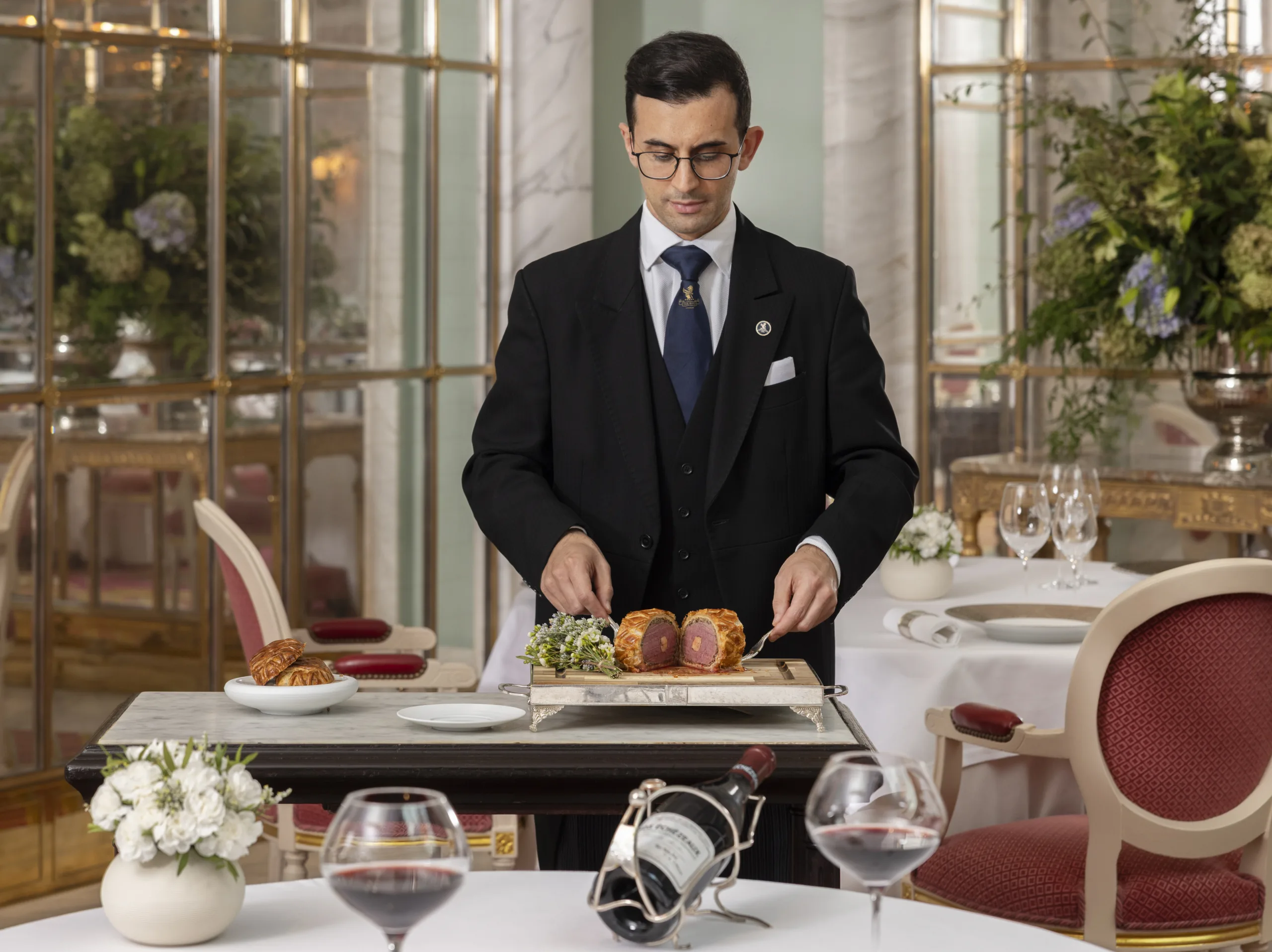 Beef Wellington at The Ritz Restaurant