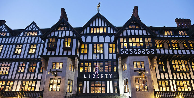 Exterior of Liberty London Department Store