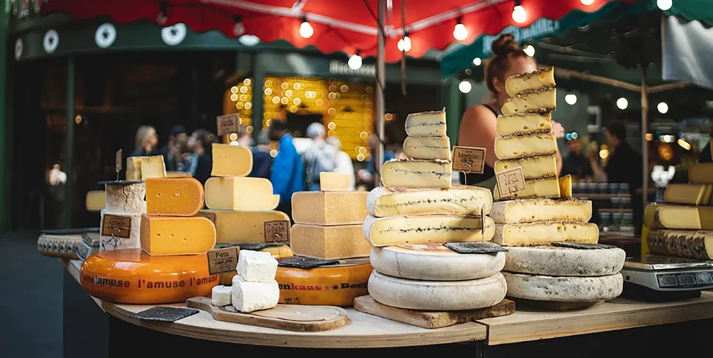 Cheese market stall